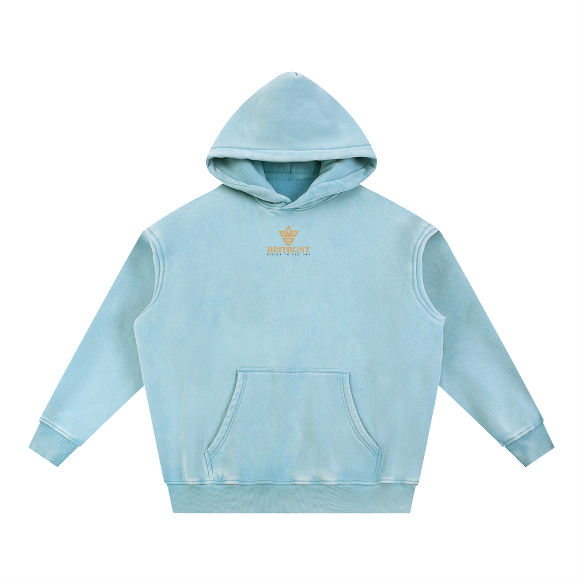 BRITBUNT Snow Wash Fleece Oversize Hoodie