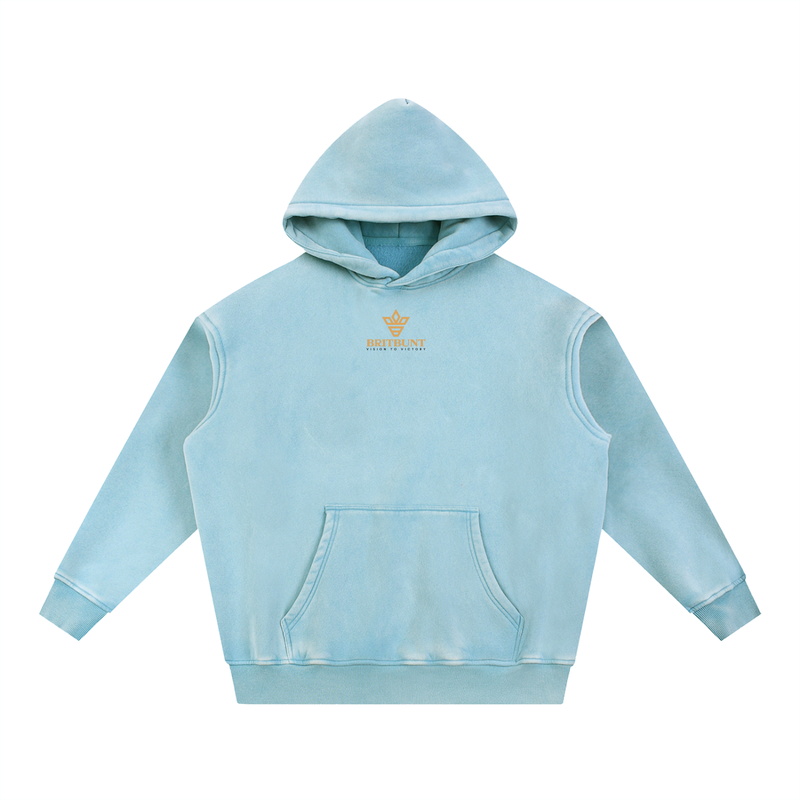 BRITBUNT Snow Wash Fleece Oversize Hoodie