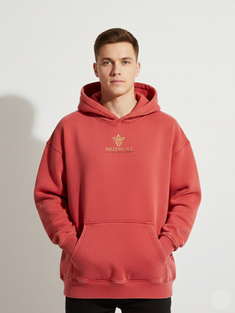 BRITBUNT Snow Wash Fleece Oversize Hoodie
