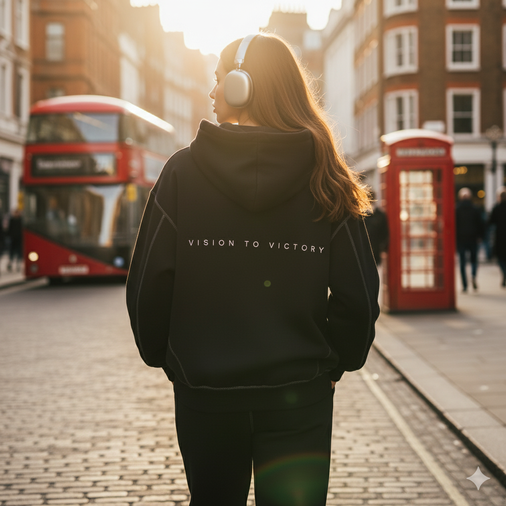 BRITBUNT Stitched Boxy Fleece Zip Hoodie