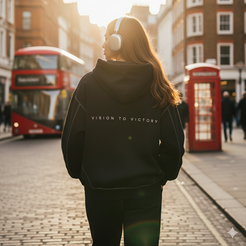 BRITBUNT Stitched Boxy Fleece Zip Hoodie