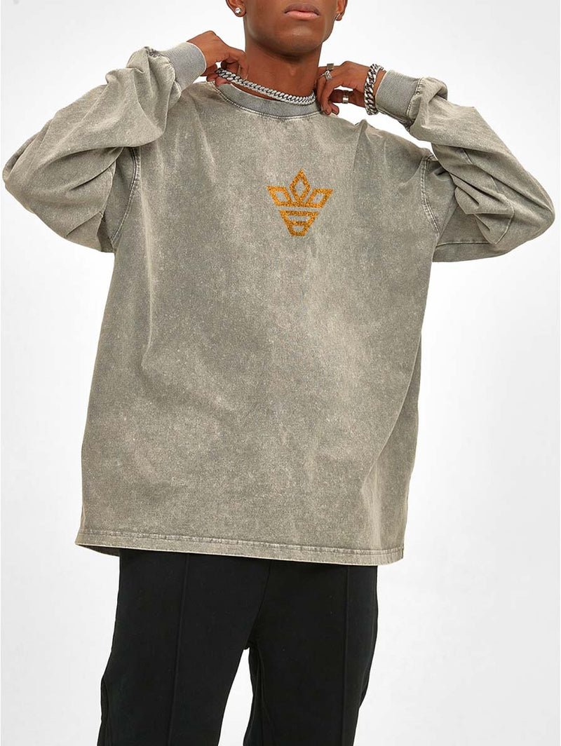 Acid Wash Oversize Long Sleeve T-Shirt