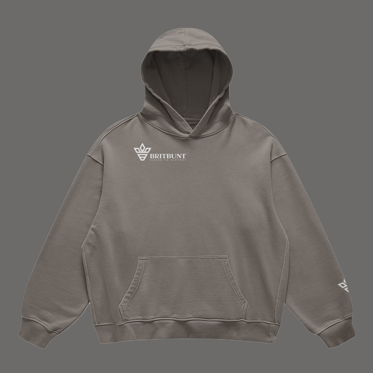v2v White logo Hoodie