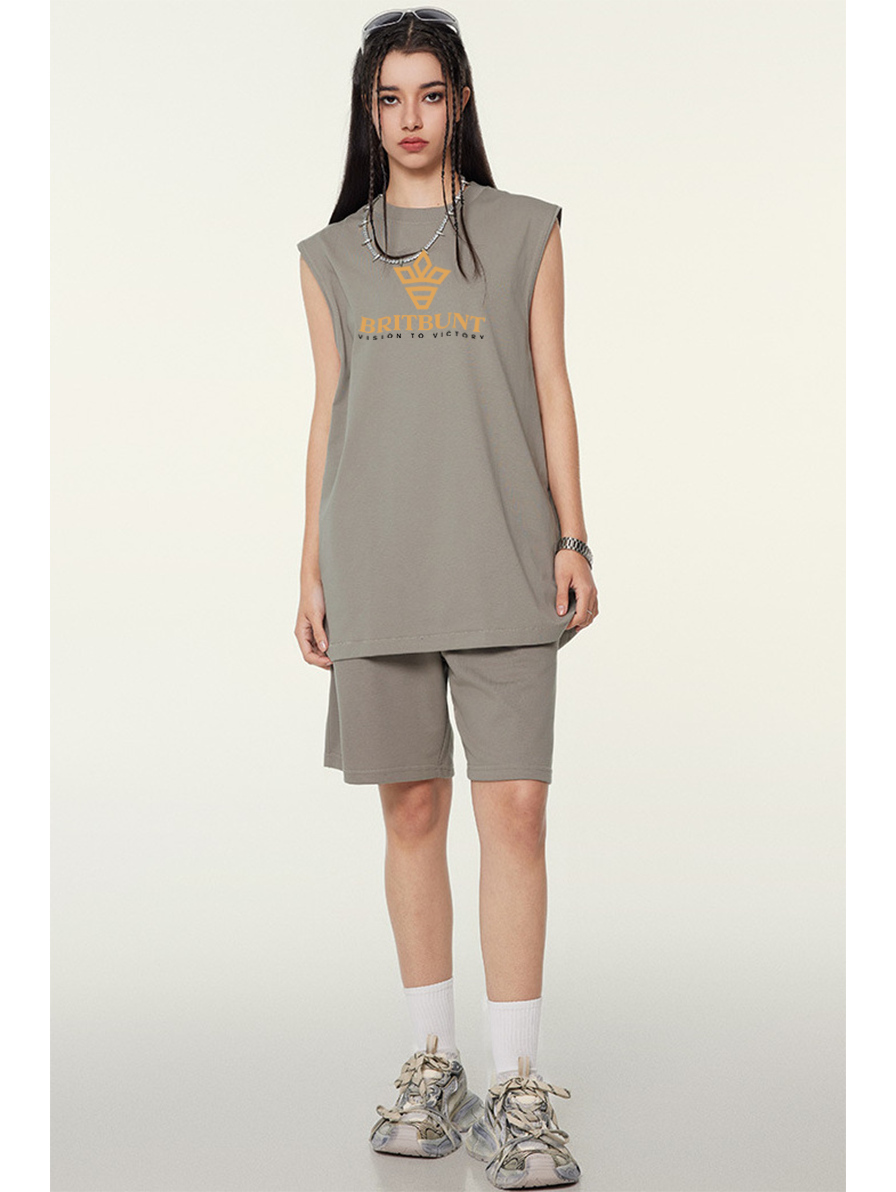 v2v Golden Logo Tank Top
