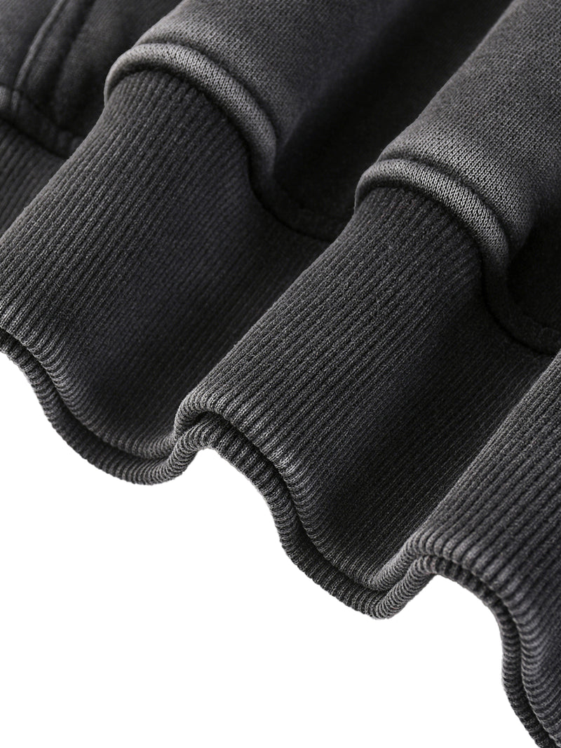 BRITBUNT Snow Wash Fleece Oversize Hoodie