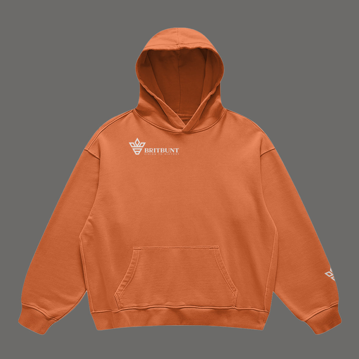 v2v White logo Hoodie