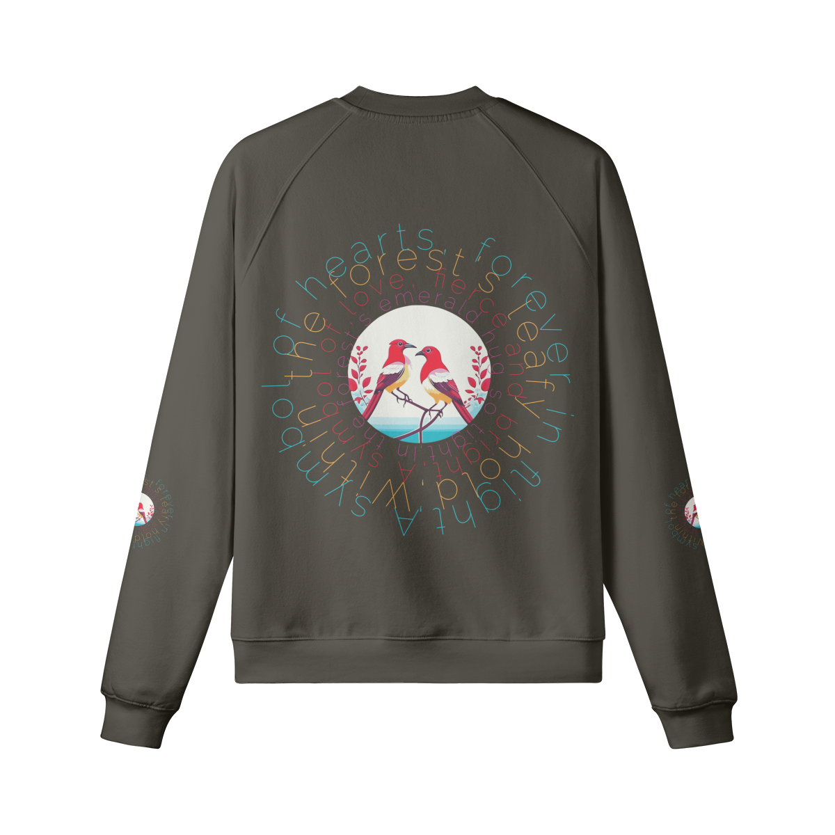 Symble of Heart pullover sweatshirt