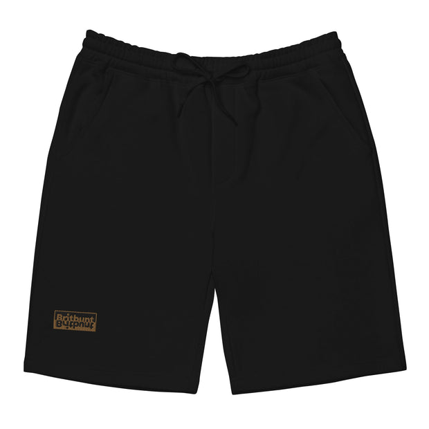 High Quality Embroidery Sweat Shorts Black - BRITBUNT
